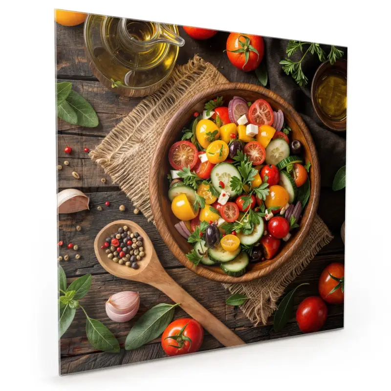 Küchenrückwand - Frischer Gemüsesalat 40 x 40 cm Sale