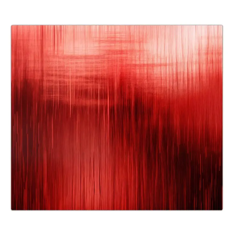 Zertifiziert Herdabdeckplatte Rote Textur 1-Teilig (60x52cm)