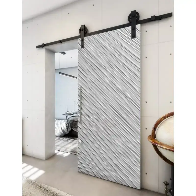 Zertifiziert Holzschiebetür Barn-Line - Weiss 3D Model 1040