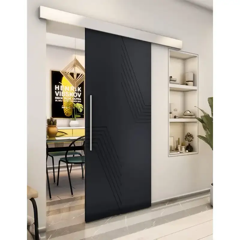 Zertifiziert Holzschiebetür Eco-Line - Schwarz Model 2060