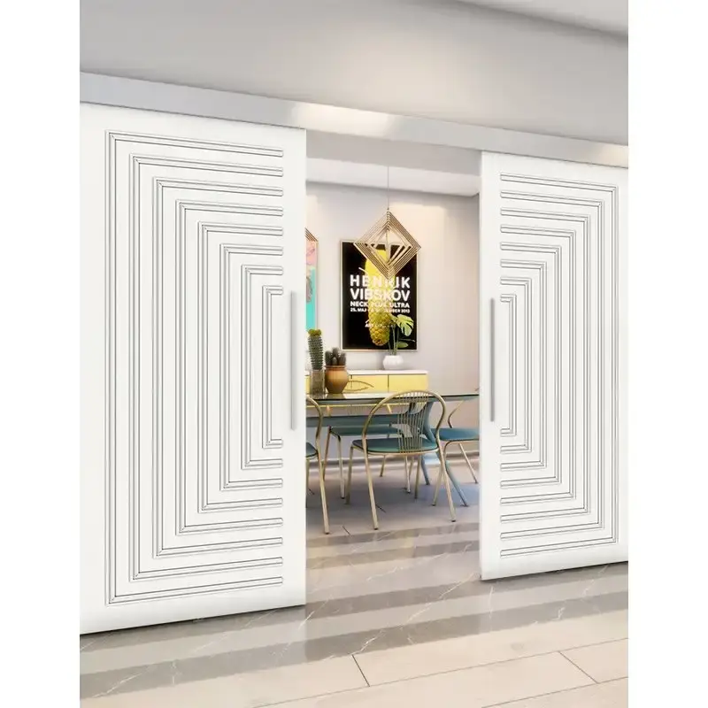 Zertifiziert Holzschiebetür Eco-Line - Weiss Model 3001