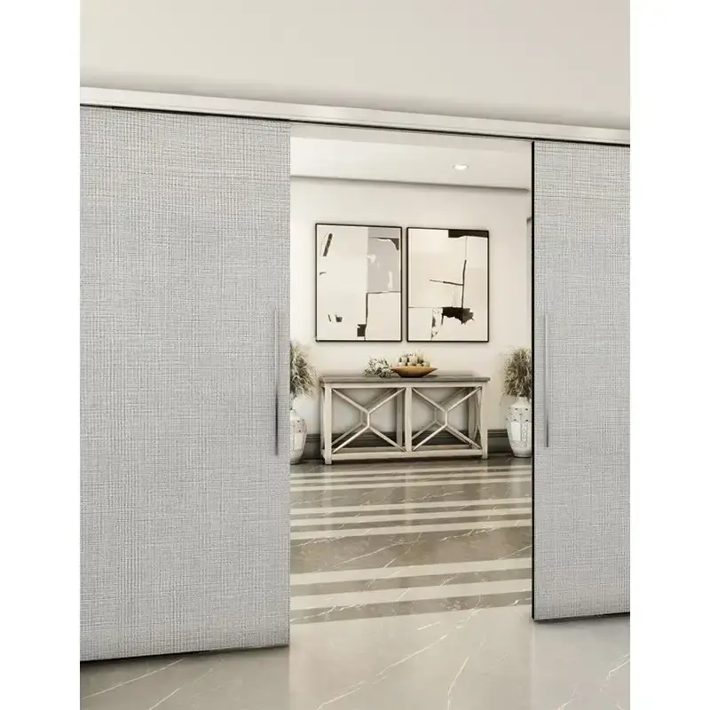 Zertifiziert Holzschiebetür Slim-Line - Weiss 3D Model 4028