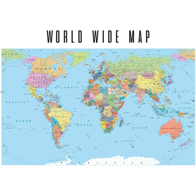 Abverkauf Magnetisches Markerboard - World Wide Map 50x70cm