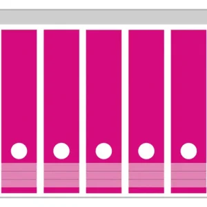 Zertifiziert Ordnerrücken Sticker Pink inkl. breiter Ordner, 6 Sticker