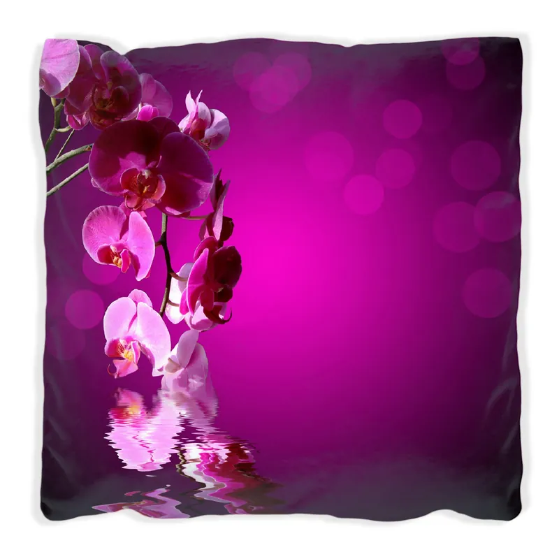 Kissen Rosafarbene Orchidee Blüten in pink 30 x 30 cm, Foto Meistverkauft