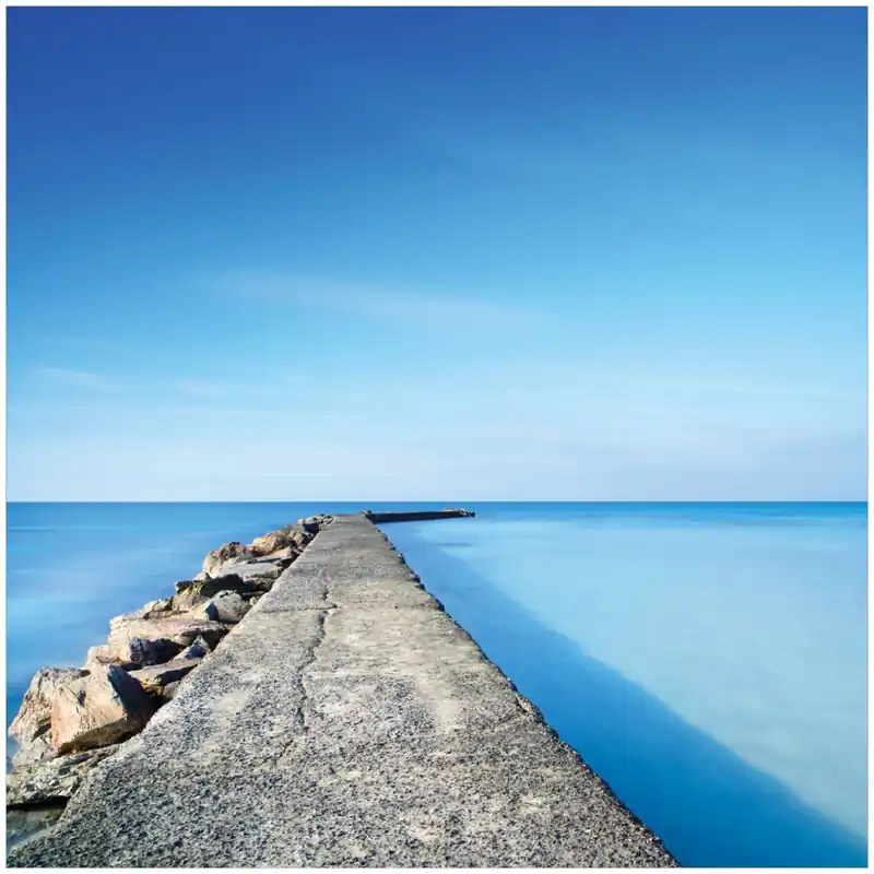 Beliebt Memoboard Pier am blauen Ozean mit blauem Himmel 50 x 50 cm, aus Glas