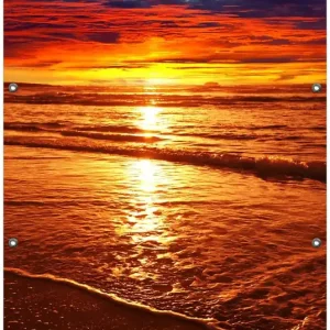 Zertifiziert Gartenposter Farbenfroher Sonnenuntergang über dem Meer II 100 x 150 cm