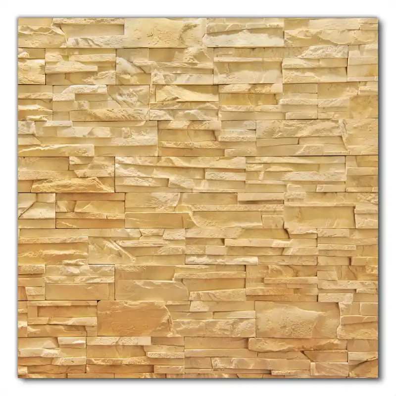 Zertifiziert Selbstklebende Möbelfolie Steinwand gelb-orange 60 x 60 cm