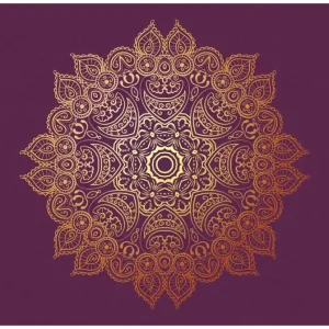 Knallerangebot Selbstklebendes Poster goldenes Mandala auf violettem Hintergrund 61 x 91,5 cm