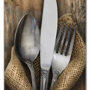 Zertifiziert Türtapete Besteck Set 93 x 205 cm