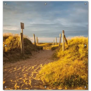 Zertifiziert Lichtschutzbild Düne am Strand bei Sonnenuntergang in Frankreich