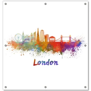 Zertifiziert Lichtschutzbild Städte als Aquarell - Skyline von London