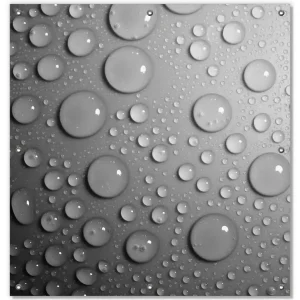 Zertifiziert Lichtschutzbild Wassertropfen in schwarz weiß