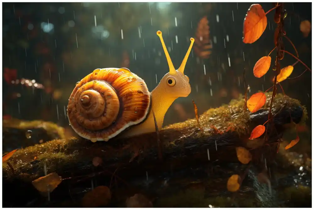 Glasbild Snail on Tree 60 x 90 cm Gratis Versand