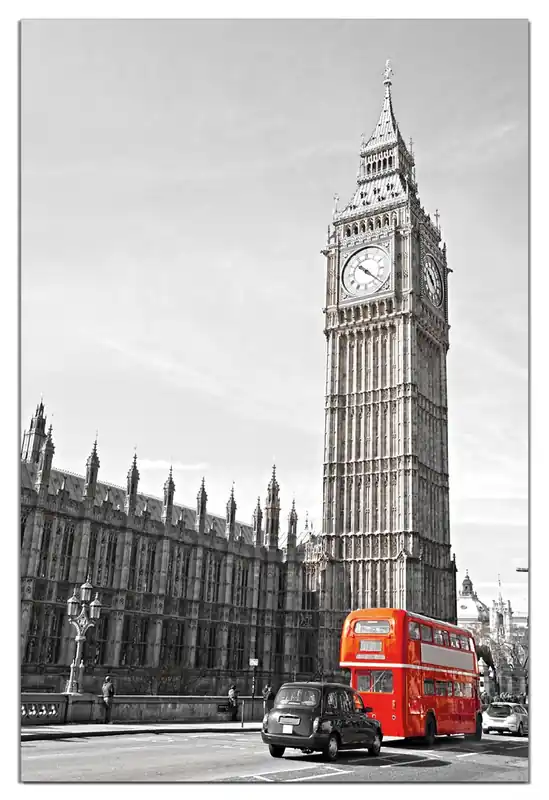 Wasserfestes Poster London Red Bus 61 x 91,5 cm, selbstklebende Folie mit Schutzlaminat Neu Im Sortiment
