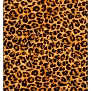 Zertifiziert Wasserfestes Poster Leopardenmuster in orange schwarz 61 x 91,5 cm, selbstklebende Folie mit Schutzlaminat
