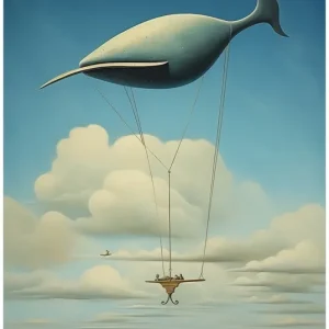 Echt Selbstklebendes Poster Himmlische Segelfahrt 70 x 100 cm
