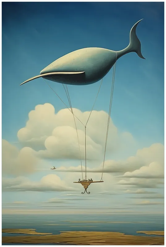 Echt Selbstklebendes Poster Himmlische Segelfahrt 70 x 100 cm