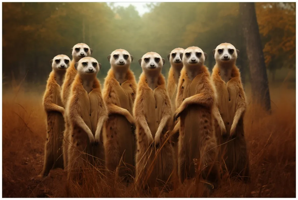Aktuell Selbstklebendes Poster Safari-Clique 100 x 150 cm