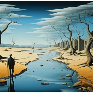 Solange Der Vorrat Reicht Selbstklebendes Poster Fluss der Zeit 80 x 200 cm