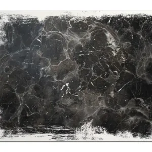 Preiswert Holzbild Schwarze Marmor-Optik 60 x 90 cm