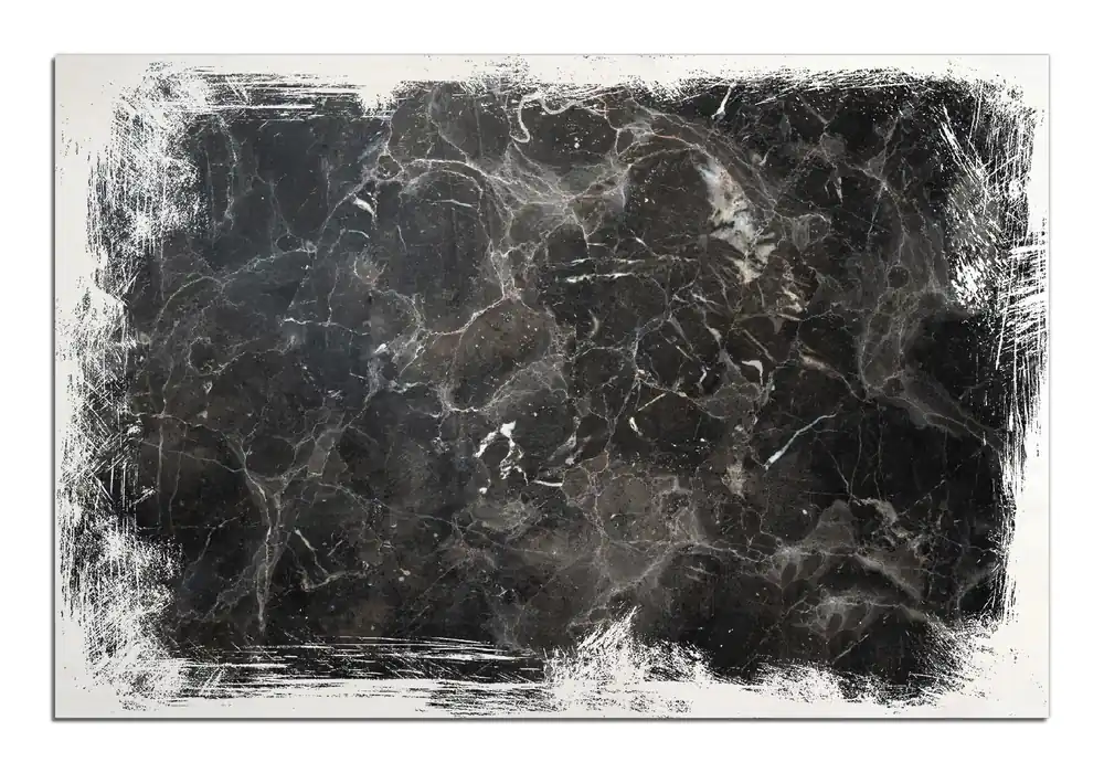 Preiswert Holzbild Schwarze Marmor-Optik 60 x 90 cm
