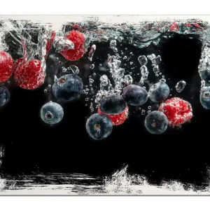 Preis Gesenkt Holzbild Waldfrüchte im Wasser 60 x 90 cm