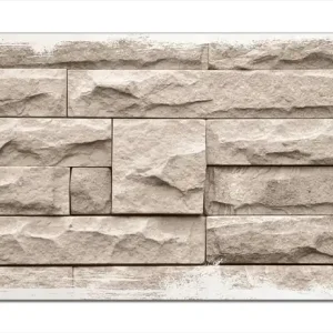 Holzbild Steinwand grau-braun 50 x 125 cm Kostenloser Versand