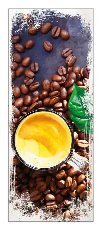 Sonderaktion Holzbild Kaffee und Bohnen 60 x 90 cm