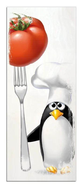Holzbild Pinguin Koch 50 x 125 cm Markenware