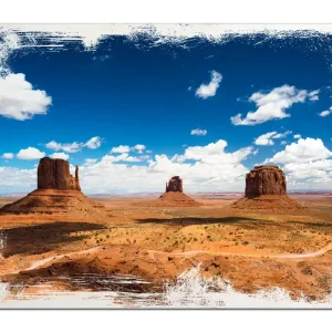 Sichere Zahlung Holzbild Monument Valley 40 x 40 cm