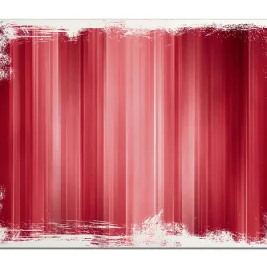 Sichere Zahlung Holzbild Rot und schwarz gestreift - Abstraktes Streifenmuster 50 x 50 cm