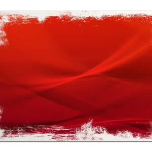 Saisonangebot Holzbild Abstrakte rotes Muster - roter Stoff 60 x 90 cm