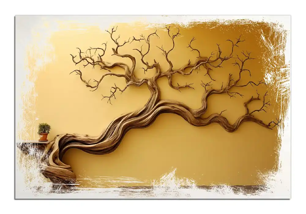 Online Kaufen Holzbild Lebensbaum Skulptur 50 x 50 cm