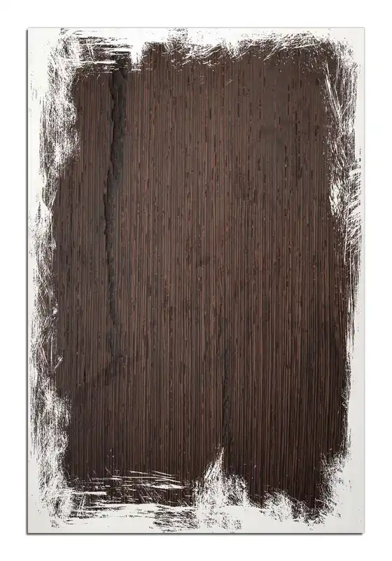 Markenware Holzbild Holz-Optik Textur dunkelbraunes Holz 50 x 50 cm