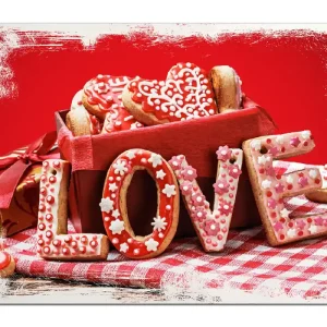 Holzbild Love Bakery - Backen mit Liebe 50 x 50 cm Sonderaktion