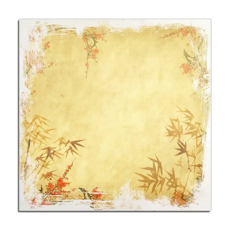 Nur Für Kurze Zeit Holzbild Herbststimmung alter Papyrus mit Herbstmotiven 50 x 50 cm