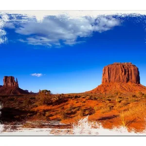 Holzbild Monument Valley am Abend I 60 x 90 cm Schneller Versand