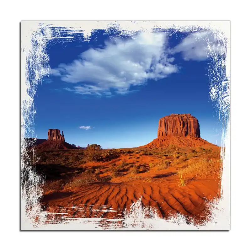 Preiswert Holzbild Monument Valley am Abend I 50 x 125 cm