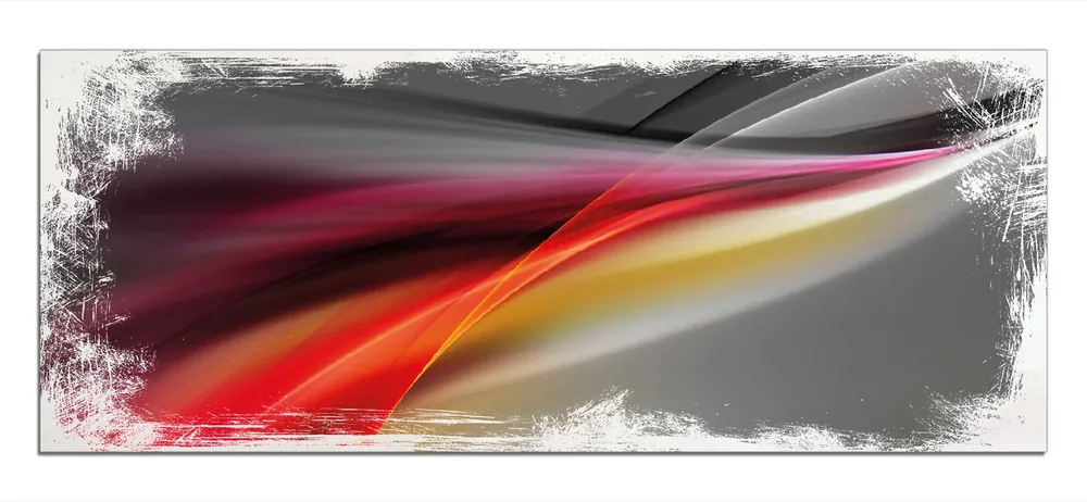Top-Angebot Holzbild Schwarz rot pink - Abstraktes Design 60 x 90 cm