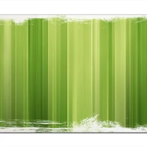 Super-Preis Holzbild Grün und schwarz gestreift - Abstraktes Streifenmuster 60 x 90 cm