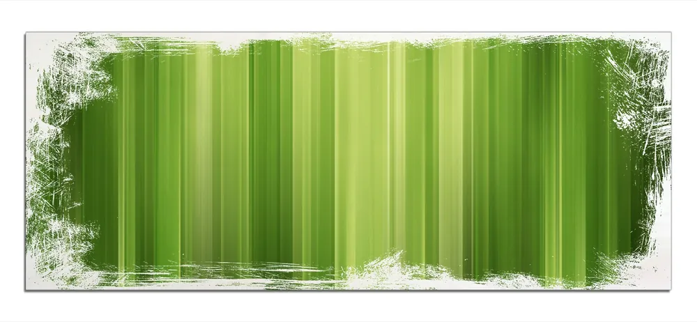 Super-Preis Holzbild Grün und schwarz gestreift - Abstraktes Streifenmuster 60 x 90 cm