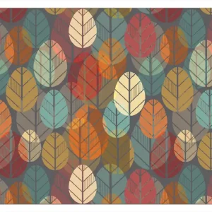 Solange Der Vorrat Reicht Selbstklebendes Poster Bunte Blätter in Herbstlaune 70 x 100 cm