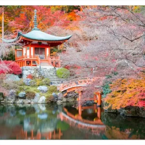 Abverkauf Selbstklebendes Poster Japanischer Herbstzauber 50 x 125 cm