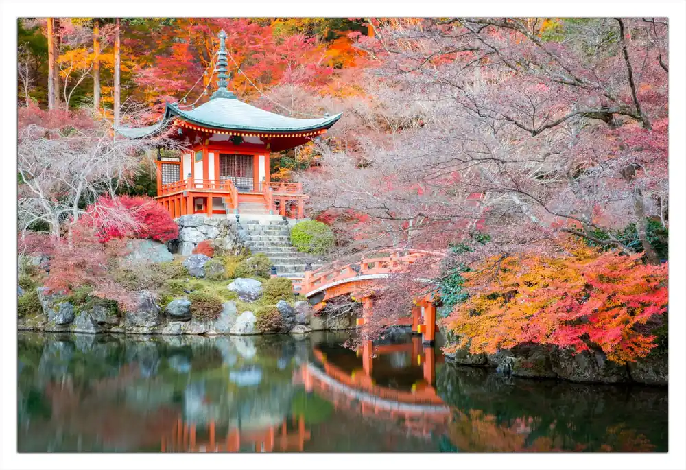 Abverkauf Selbstklebendes Poster Japanischer Herbstzauber 50 x 125 cm