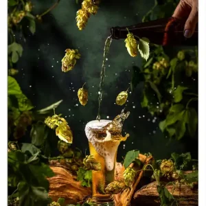 Echt Selbstklebendes Poster Braukunst - Hopfenkaltschale 50 x 125 cm