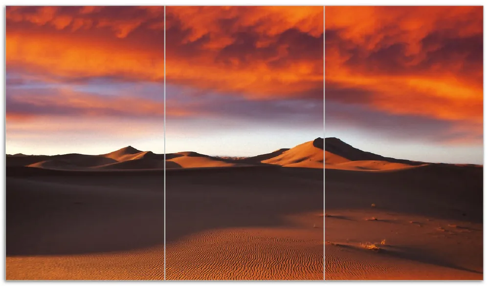 Herdabdeckplatte Sahara Wüste II - Sanddünen im Sonnenuntergang Breite 60 cm x Höhe 52 cm. 1-teilig, 5 mm hohe Noppen Kostenloser Rückversand