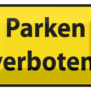 Zertifiziert Metallbild Blechschild Warnschild 30x20cm Parken Verboten gelb 20 x 30 cm