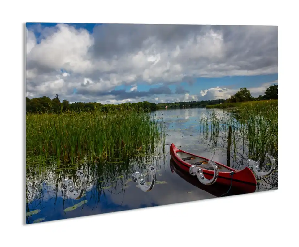 Angebot Schlüsselbrett Rotes Kanu am See