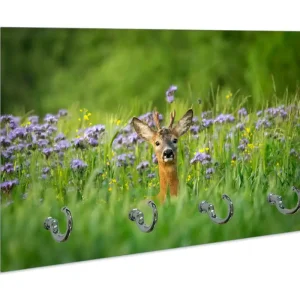 Schlüsselbrett Rehbock auf Wiese Super-Preis